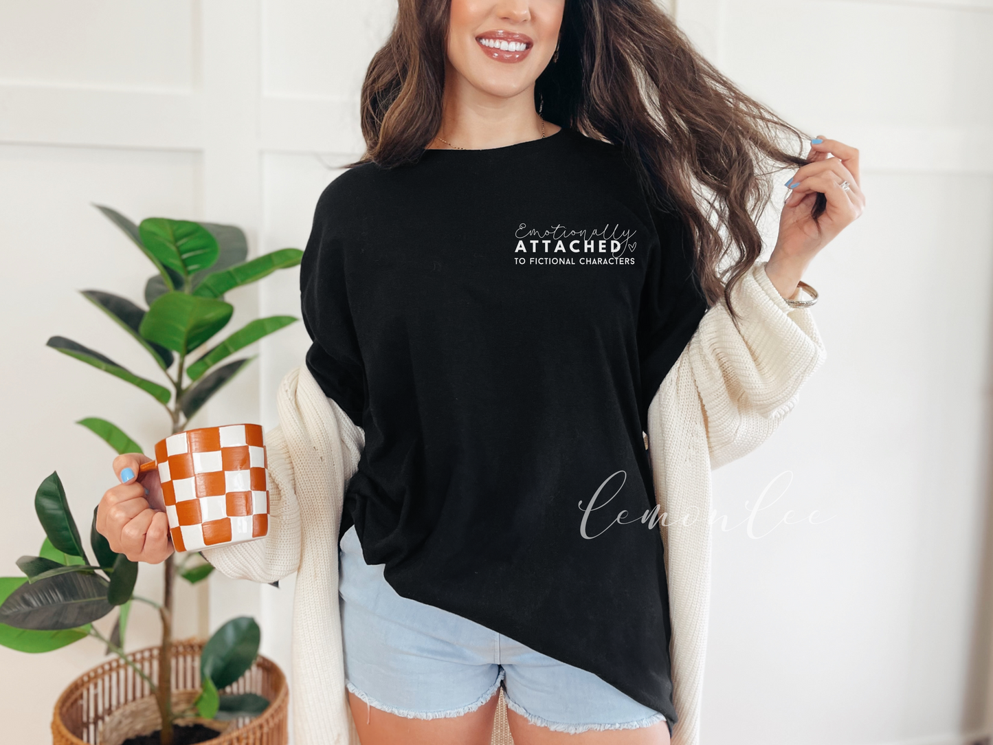 Book Boyfriends Crewneck Shirt - Emotionally Attached to Fictional Characters Shirt - Dark Colors
