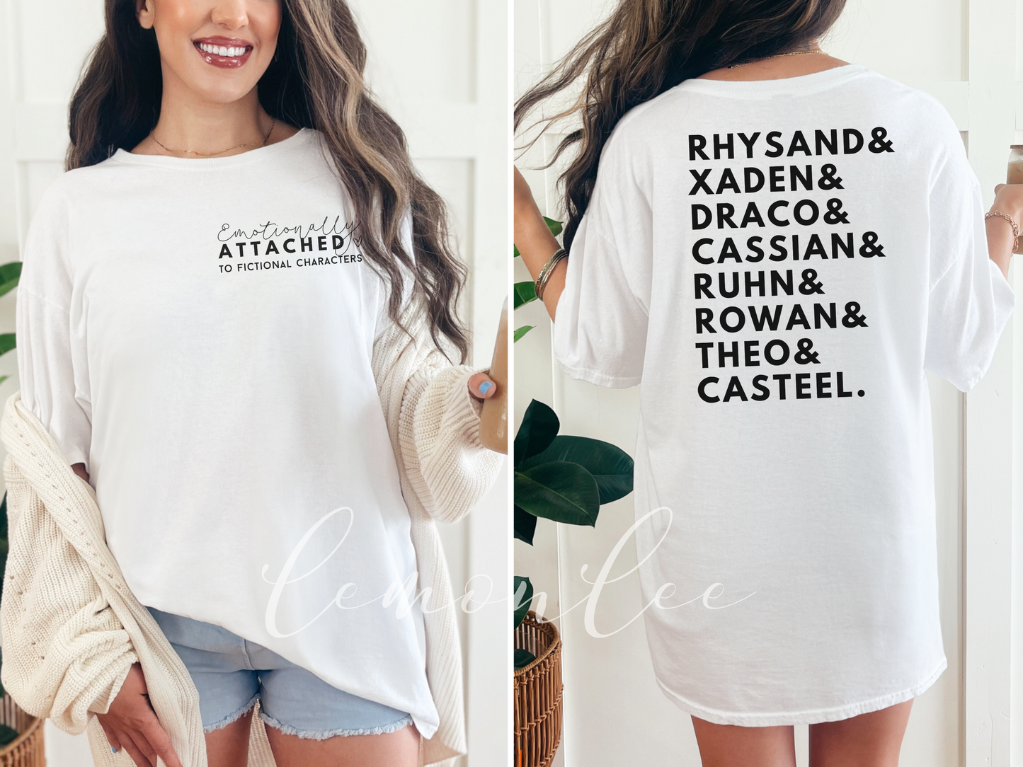 Book Boyfriends Crewneck Shirt - Emotionally Attached to Fictional Characters Shirt - Light Colors