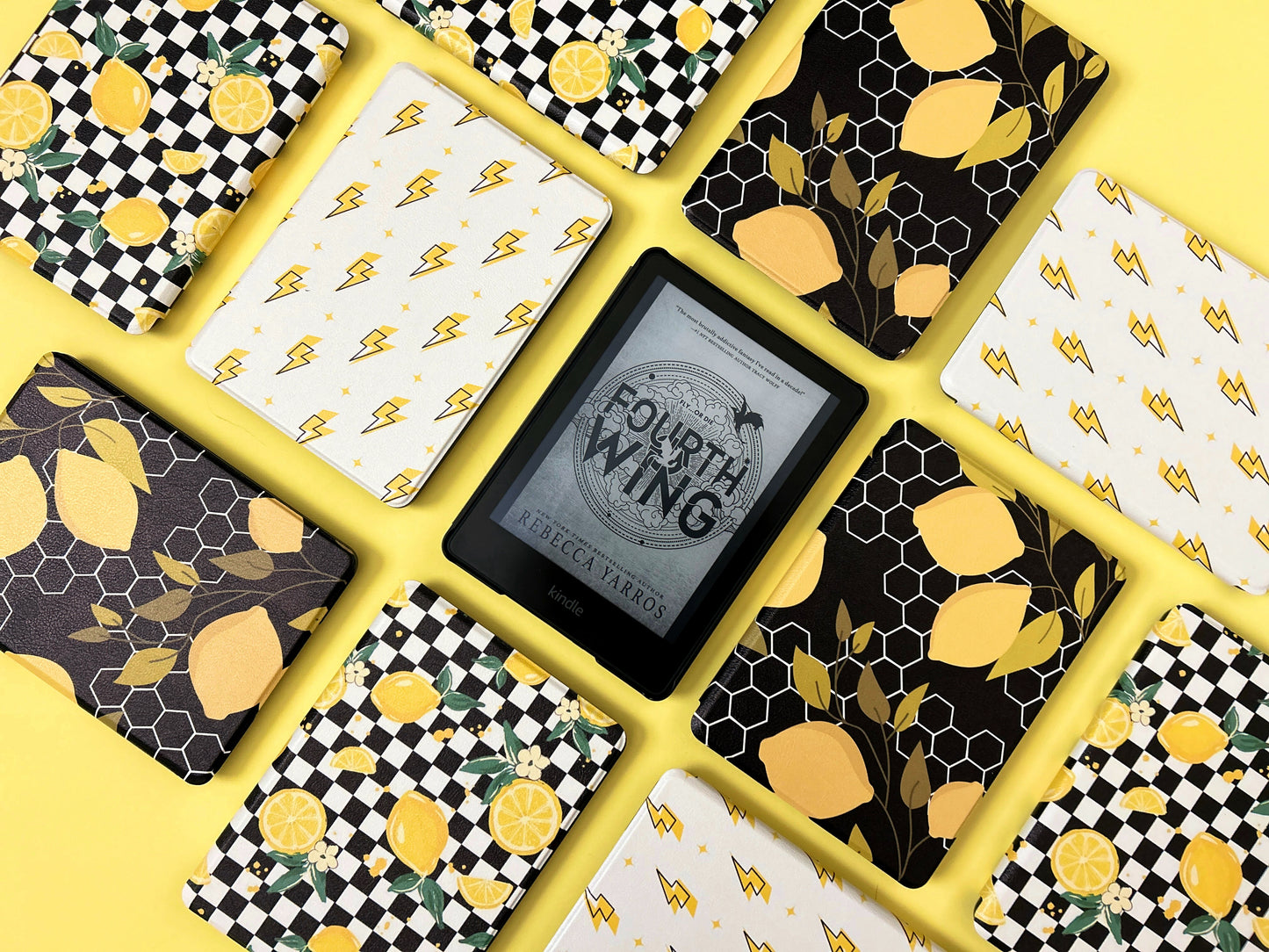 Kindle Case Cover for 2021 6.8" Kindle Paperwhite 11th Generation - Honeycomb Lemons