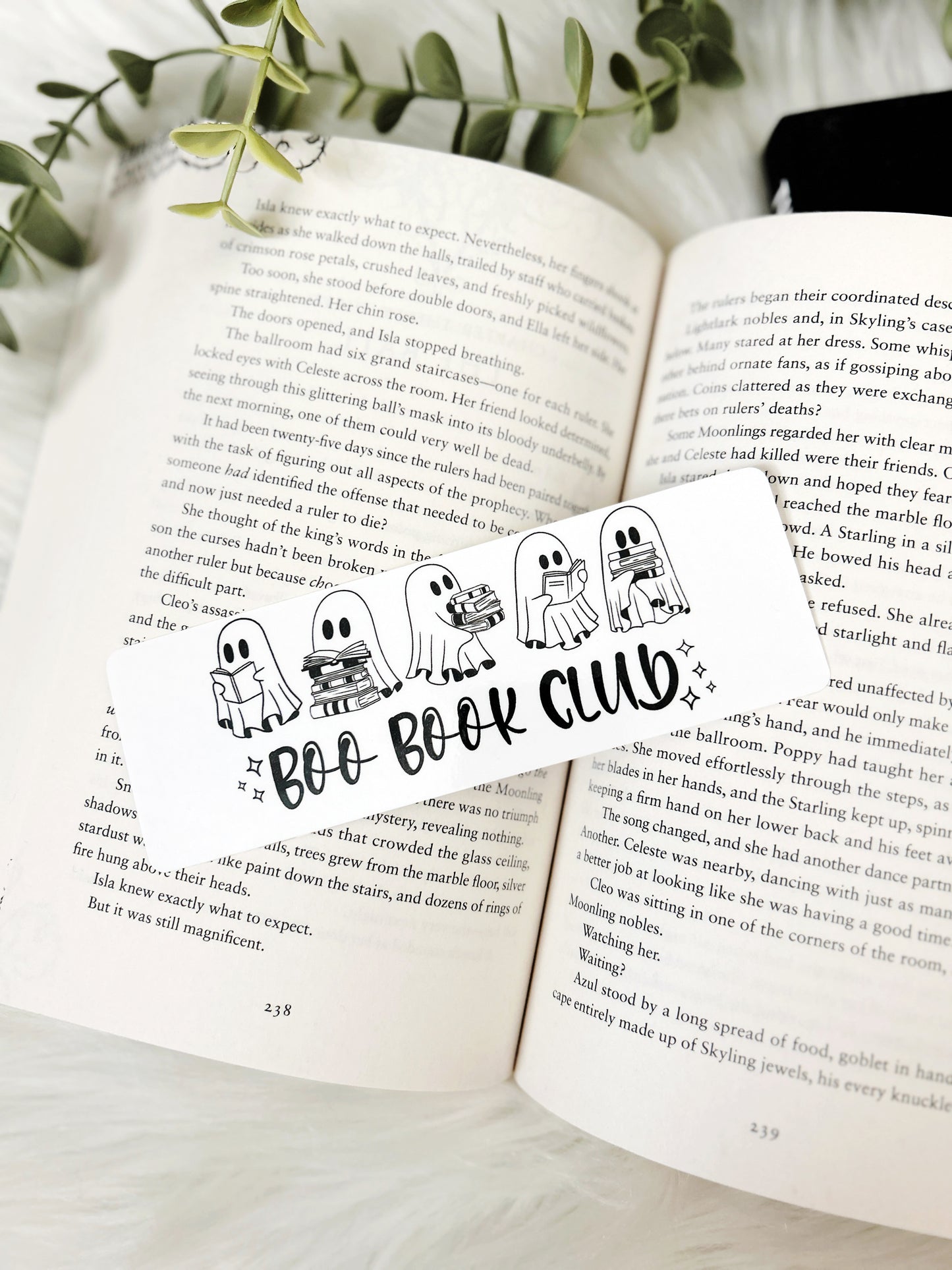 Marque-page Boo Book Club - Options blanches ou noires disponibles !