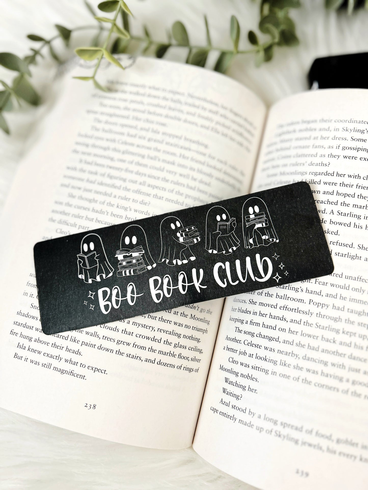 Marque-page Boo Book Club - Options blanches ou noires disponibles !