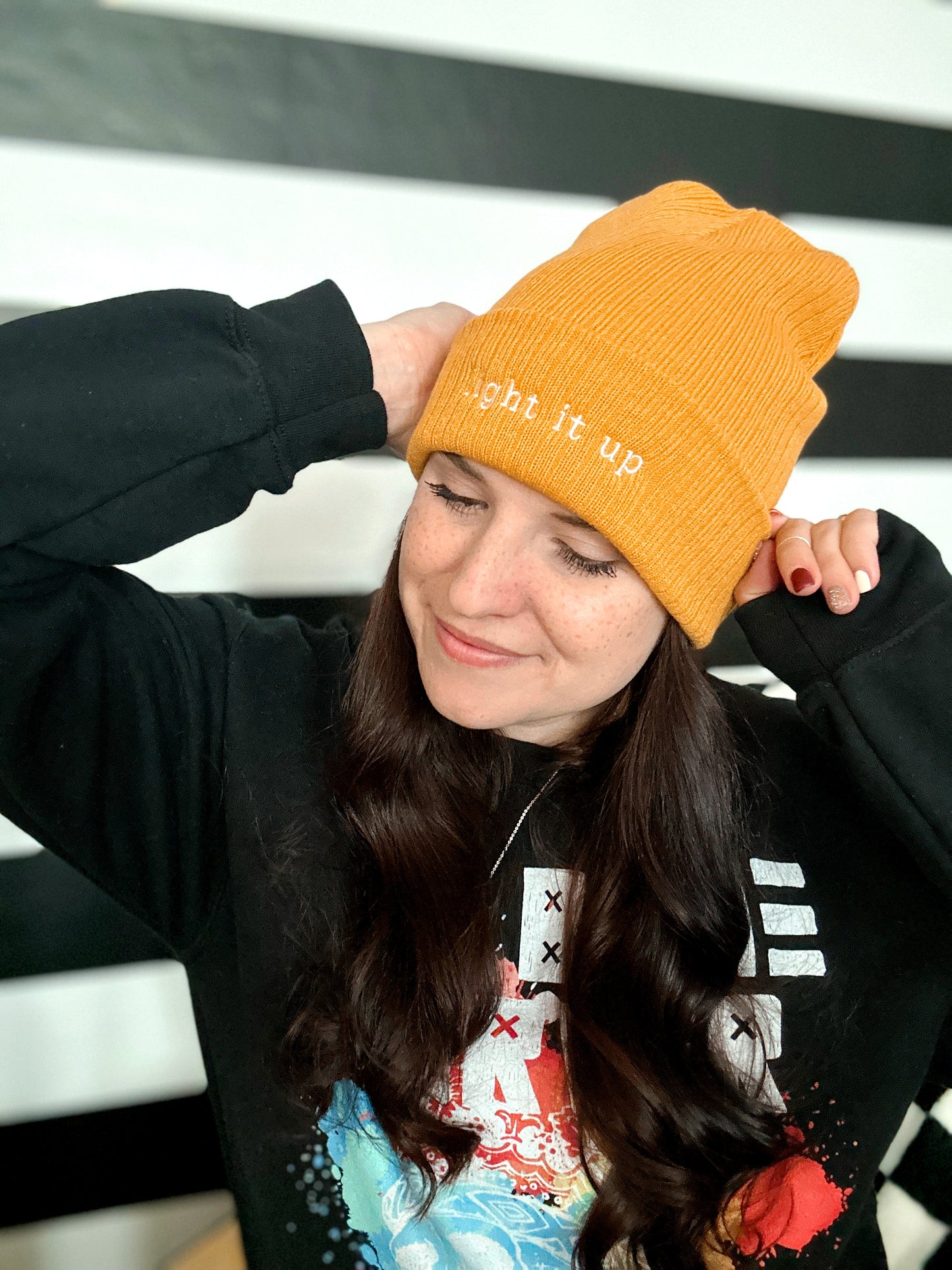 Light It Up Textured Beanie