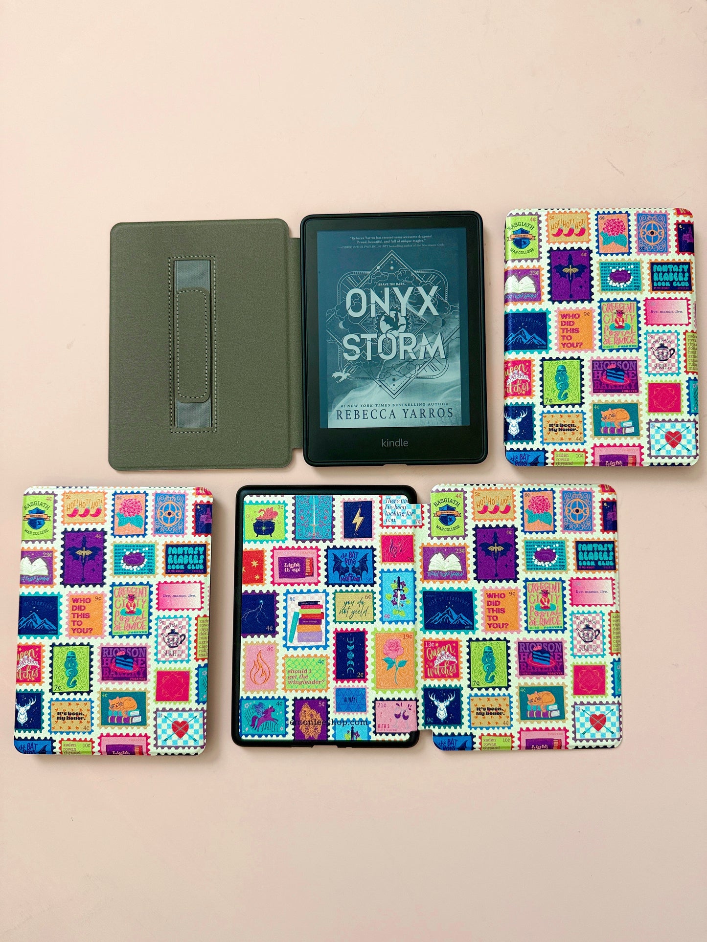 Kindle Case Cover for Kindle 11th + 12th Paperwhite or Kindle Basic - Fantasy Stamps
