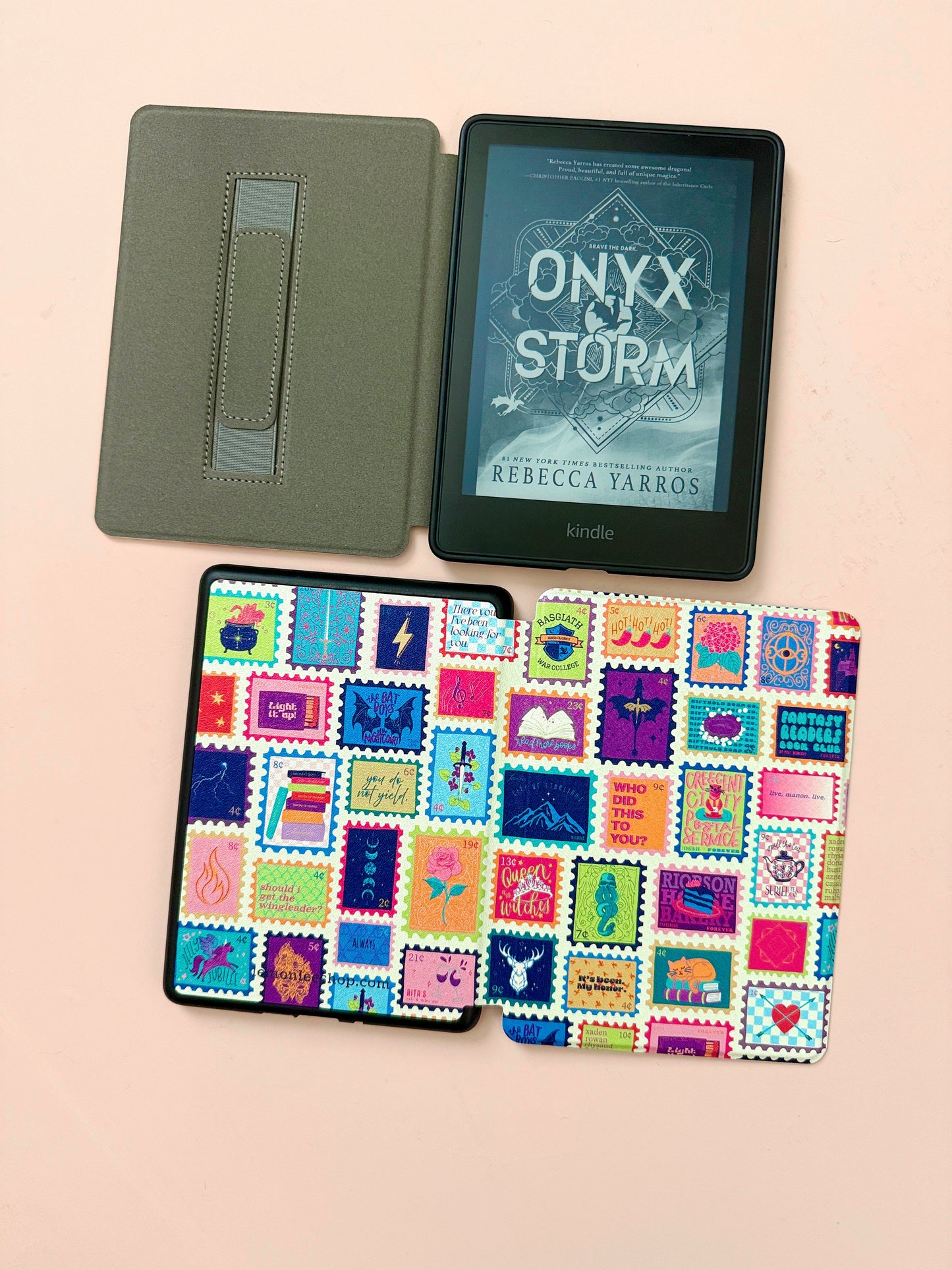 Kindle Case Cover for Kindle 11th + 12th Paperwhite or Kindle Basic - Fantasy Stamps