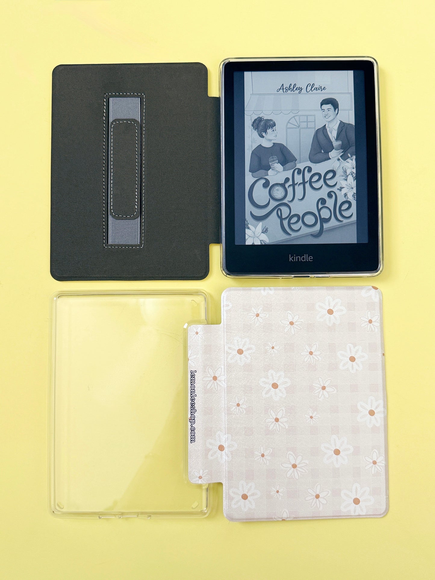 The Best of Both Kindle Case Cover with Clear Back and Cover Strap - Daisy Ridge - 11th + 12th Gen Paperwhite and Kindle Basic