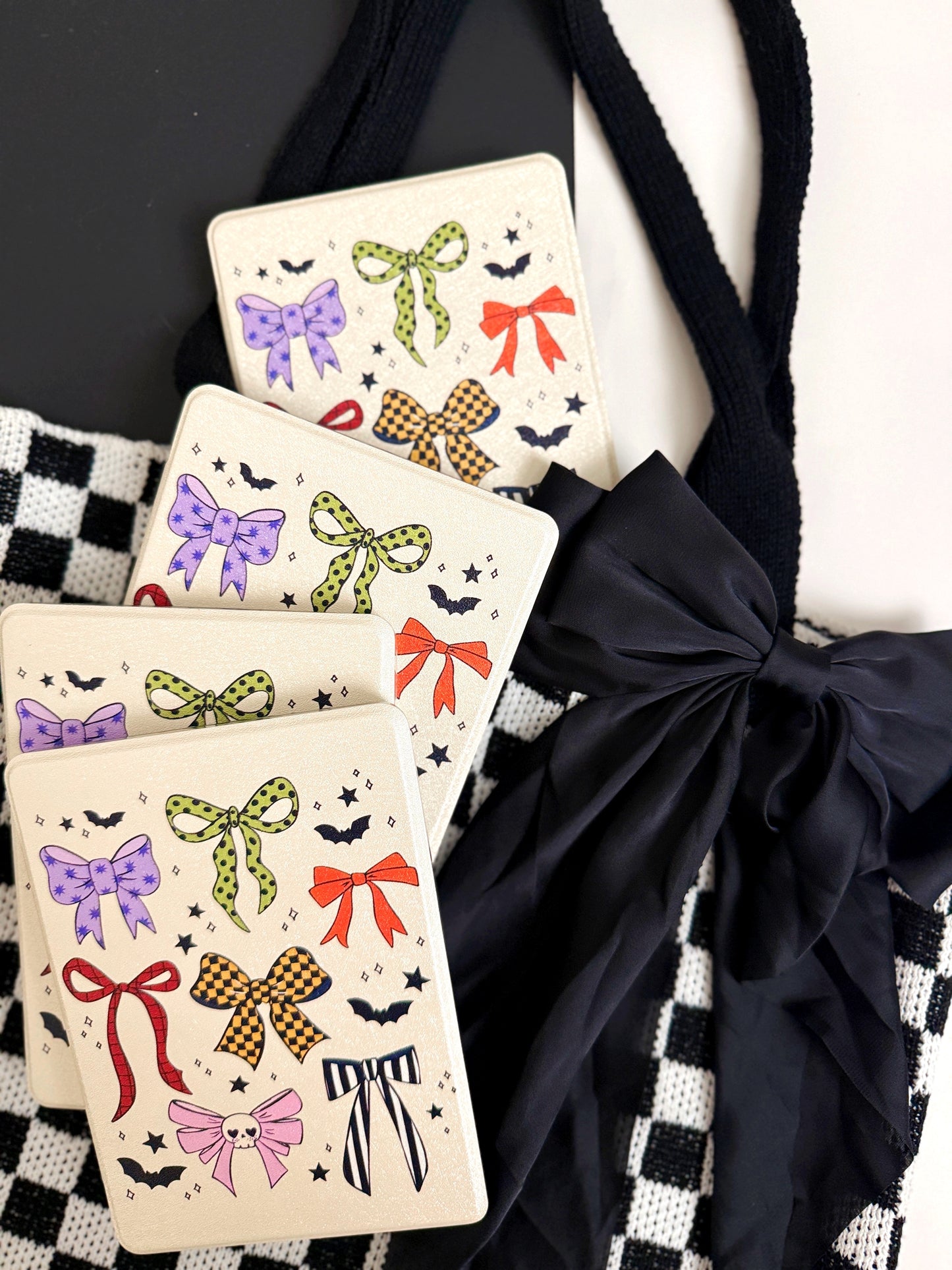 The Best of Both Kindle Case Cover with Clear Back and Cover Strap - Spooky Bows + Bats - 11th + 12th Gen Paperwhite/Colorsoft
