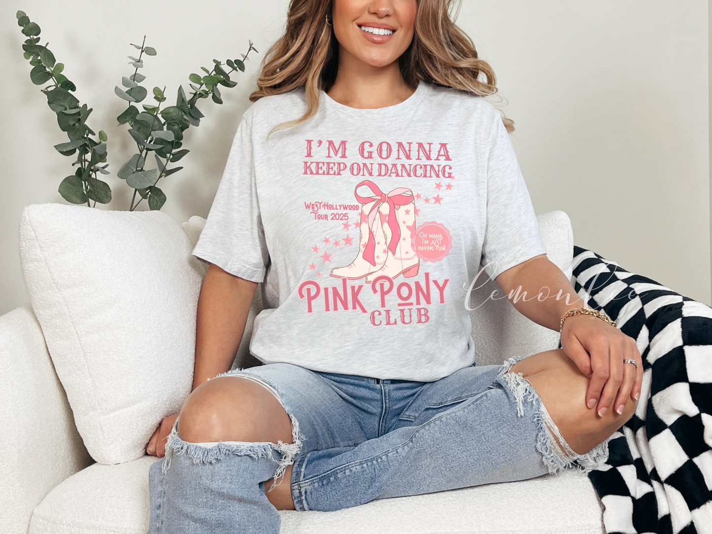 Pink Pony Club Tour Shirt Bella + Canvas Style