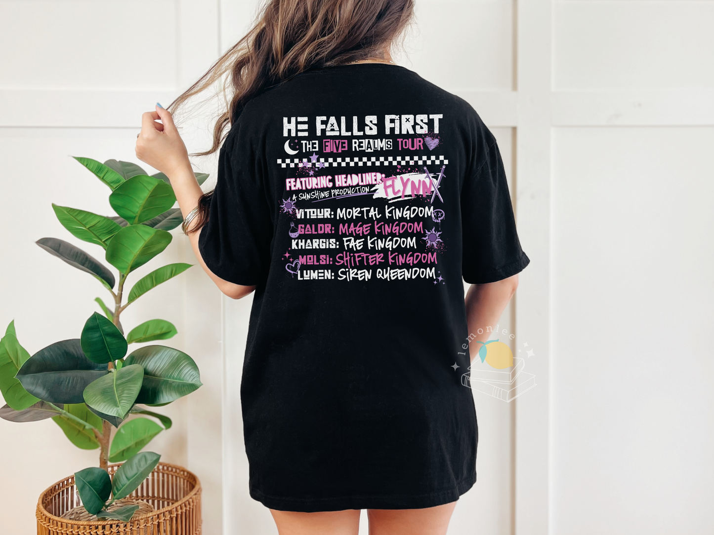 *Officially Licensed with Jenessa Ren* He Fell First Band Tour Crewneck Shirt