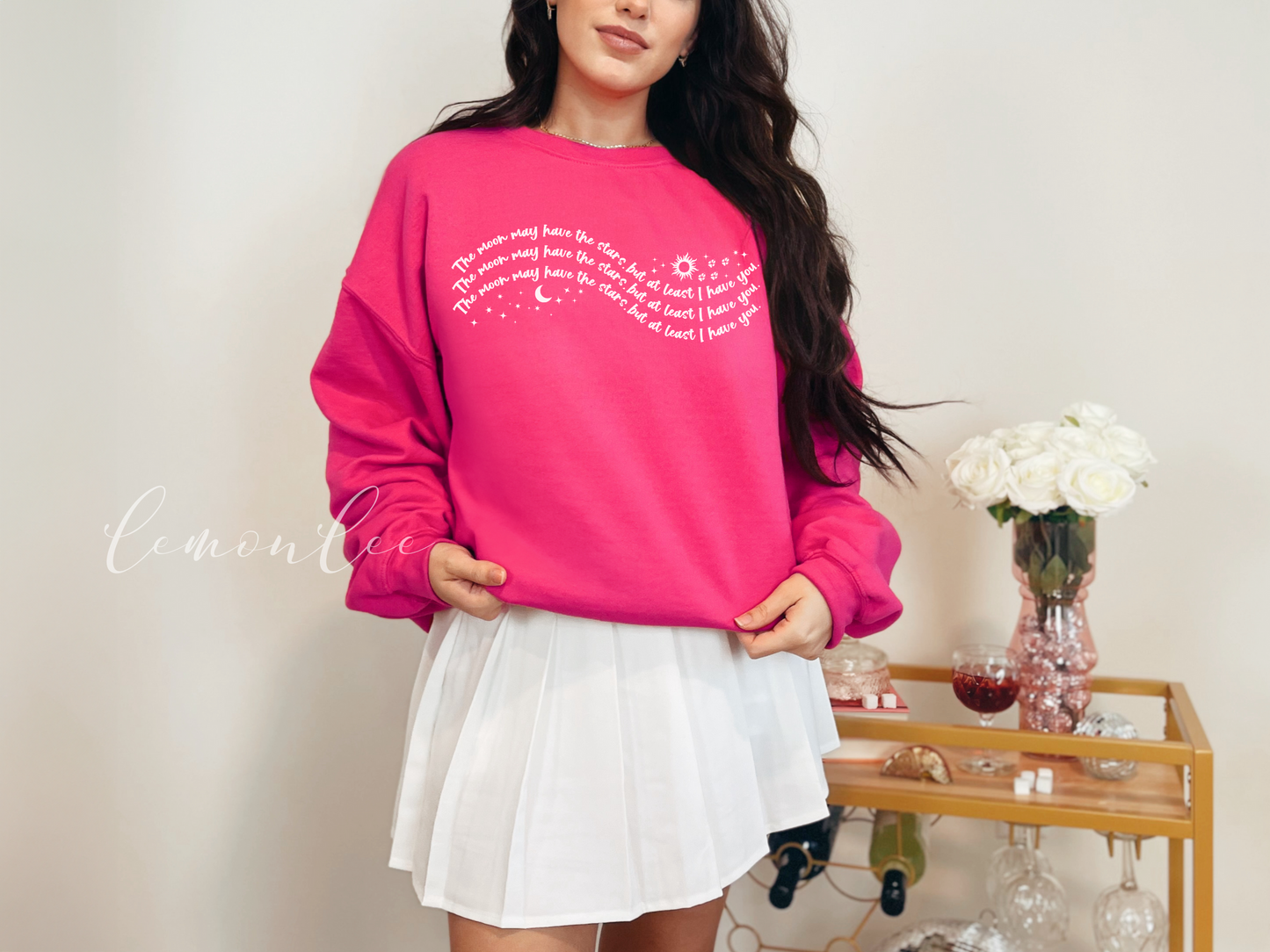 *Officially Licensed with Jenessa Ren* Heir of Sun and Moon Quote Crewneck Sweater