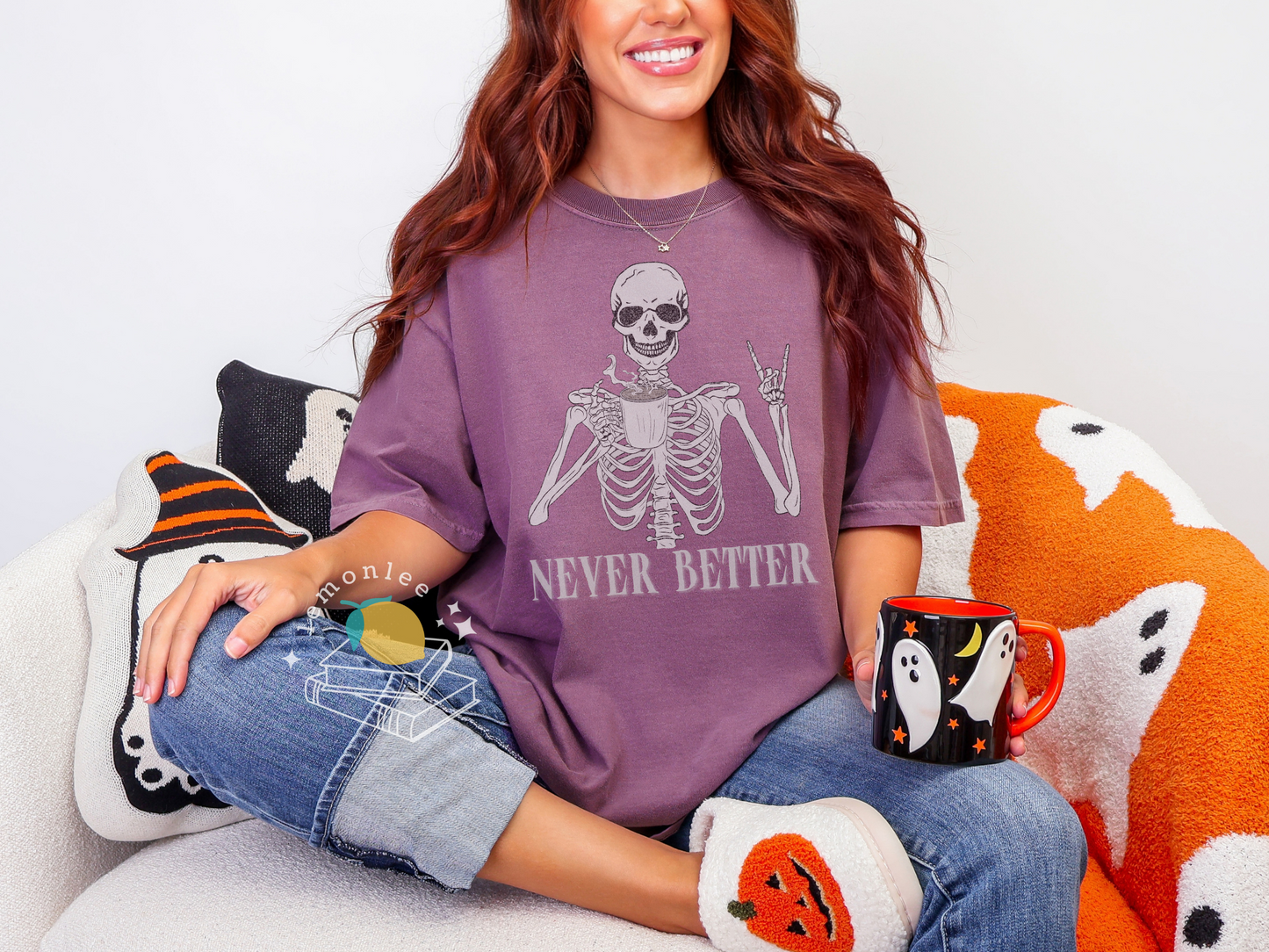 Never Better Skeleton Comfort Colors Tee