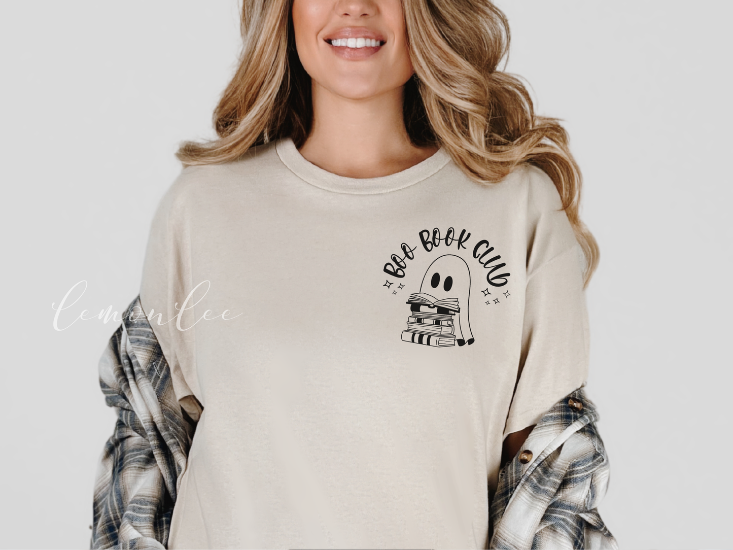 Boo Book Club Crewneck Shirt - Light Color Shirts