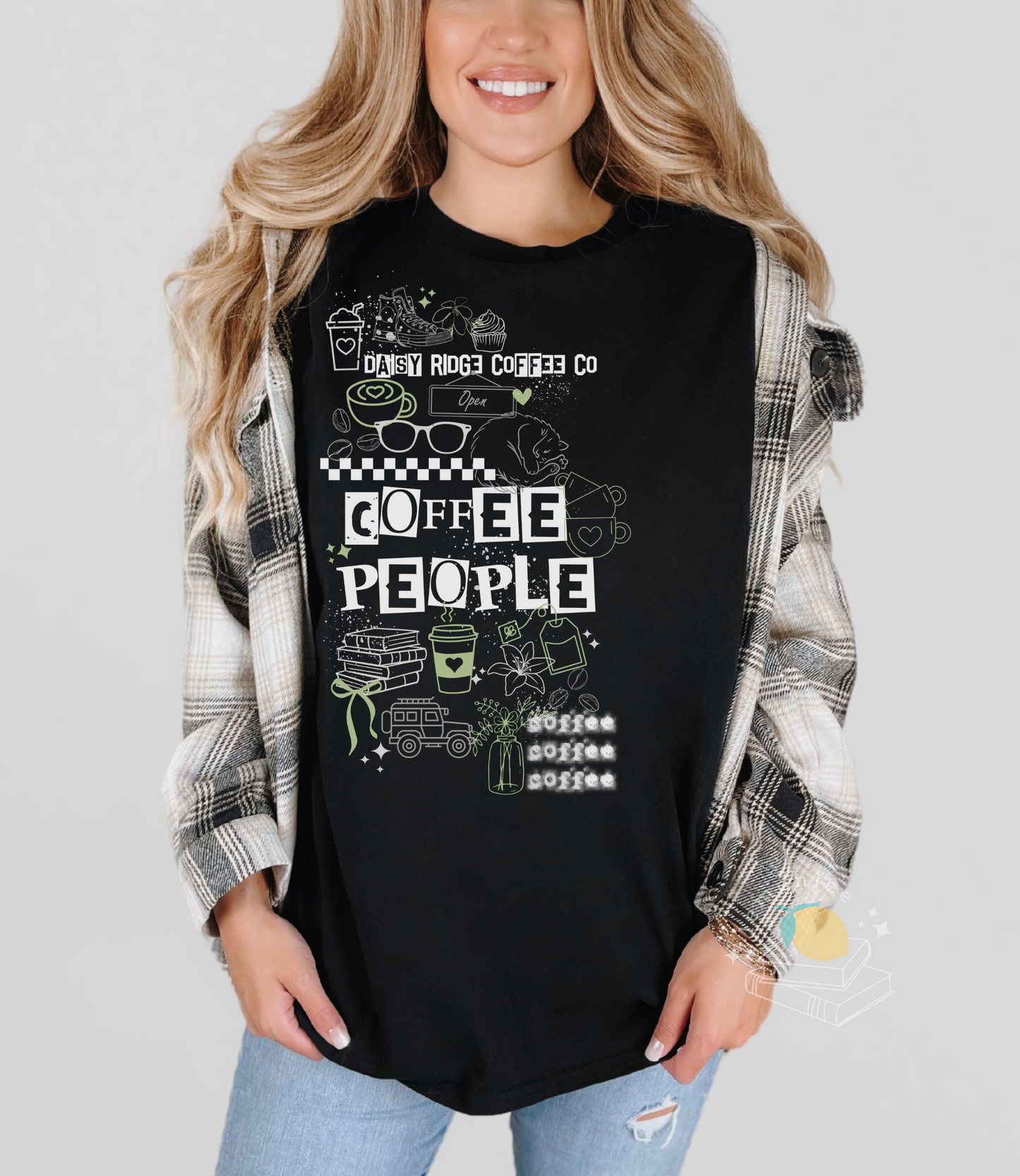 *Officially Licensed with Ashley Claire* Coffee People Green Punk Crewneck Shirt