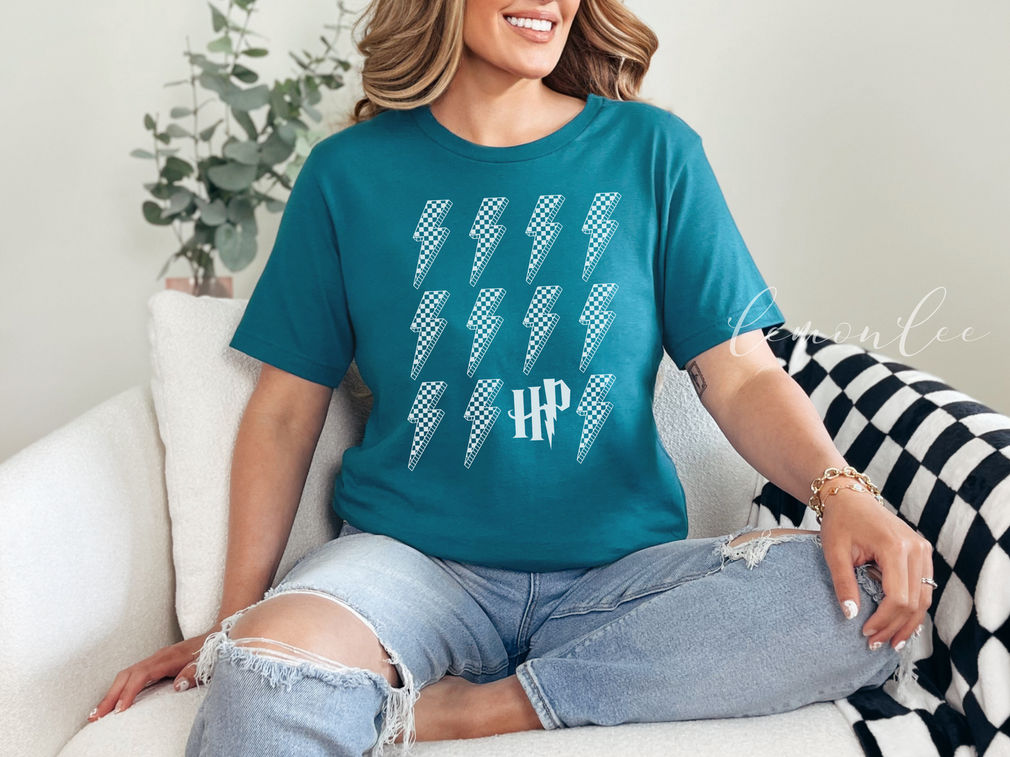 T-shirt HP Lighting Bolts Soft Style - T-shirts de couleur foncée