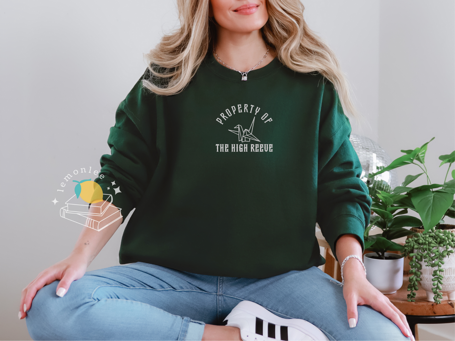 Cutesy Property of the High Reeve Embroidered Crewneck Sweater