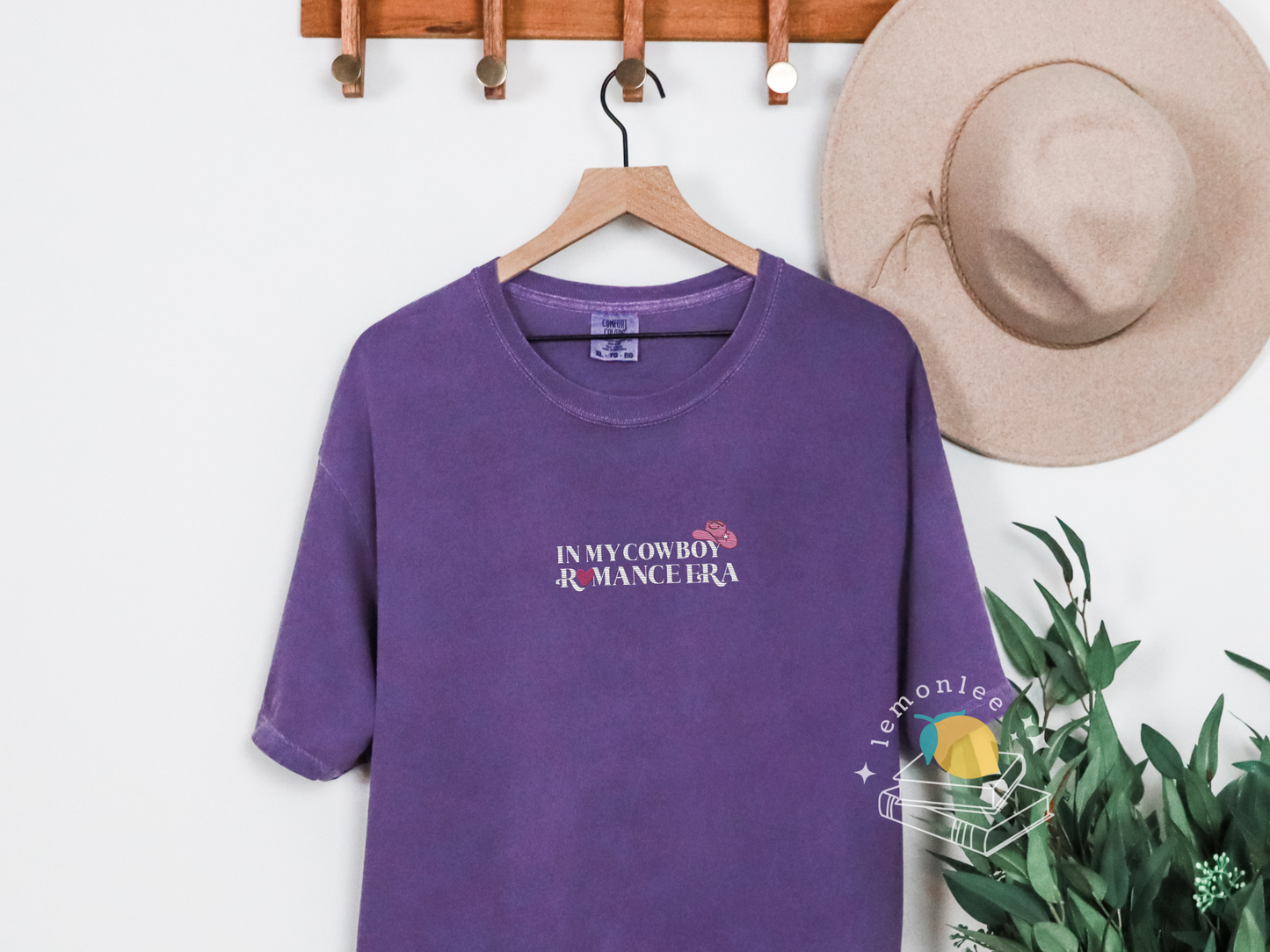 In My Cowboy Romance Era Embroidered Comfort Colors Tee