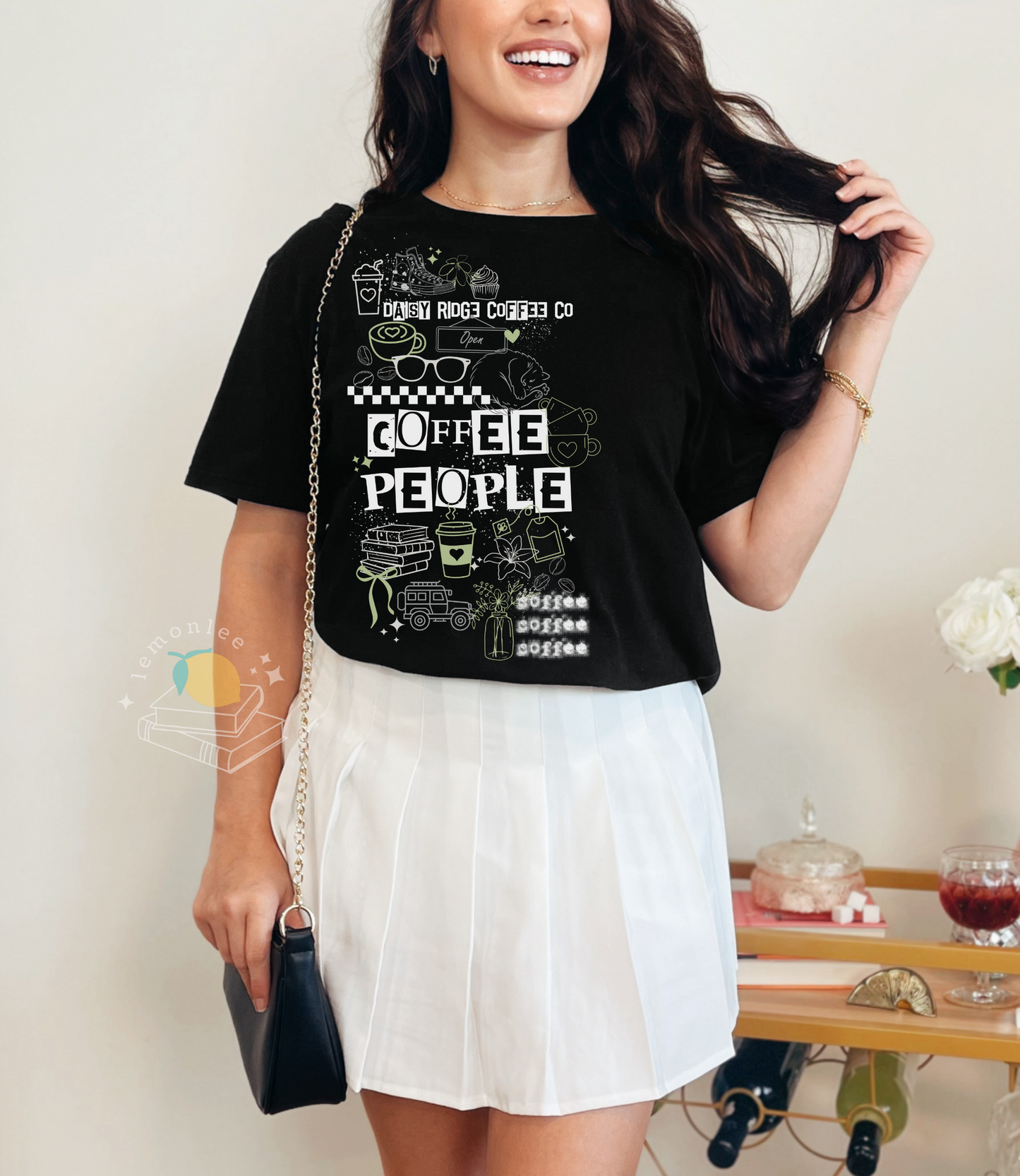 *Officially Licensed with Ashley Claire* Coffee People Green Punk Crewneck Shirt