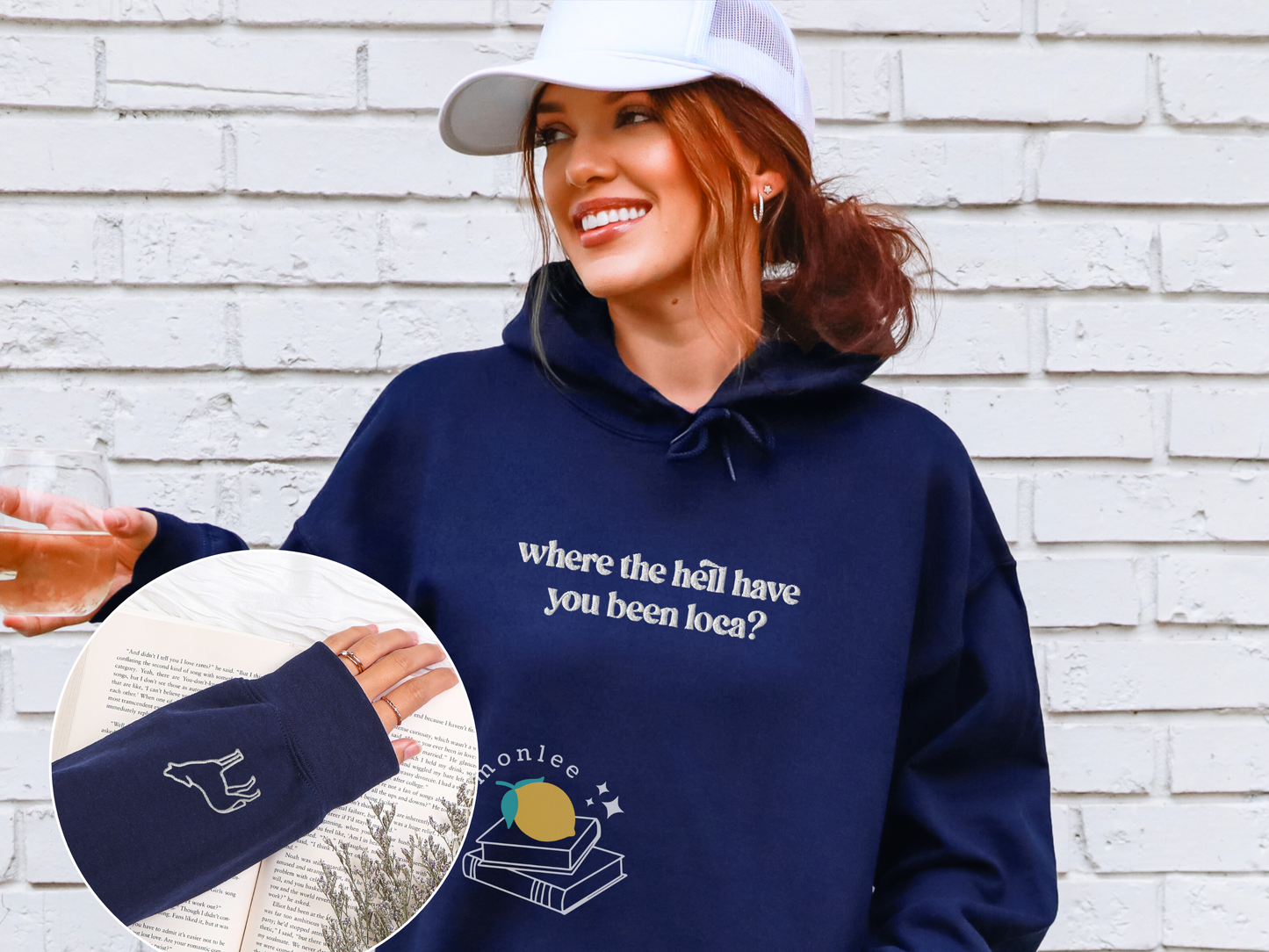 Twilight Loca Embroidered Cozy Bookish Hoodie