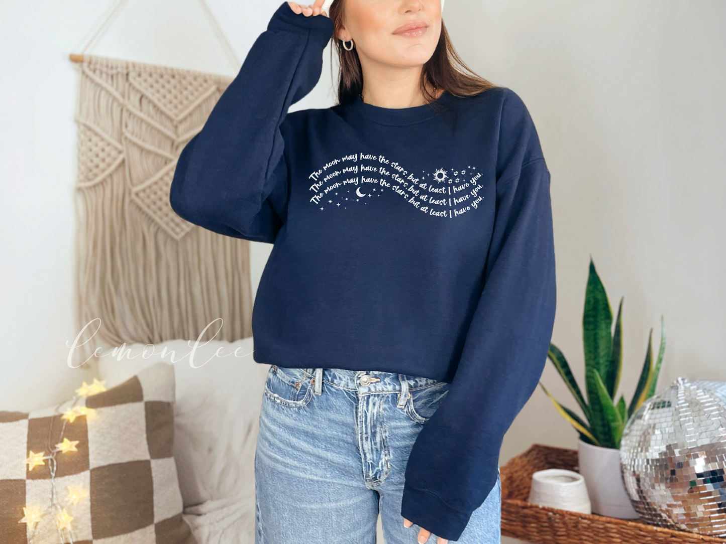 *Officially Licensed with Jenessa Ren* Heir of Sun and Moon Quote Crewneck Sweater