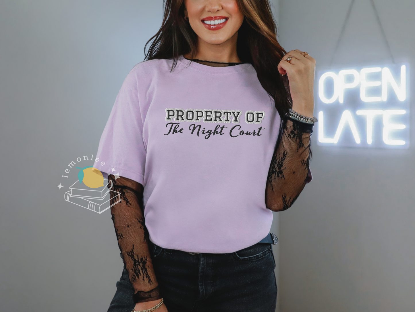 Property of the Night Court Embroidered Comfort Colors Tee