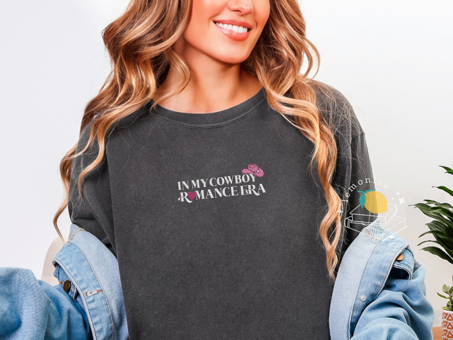 In My Cowboy Romance Era Embroidered Comfort Colors Tee