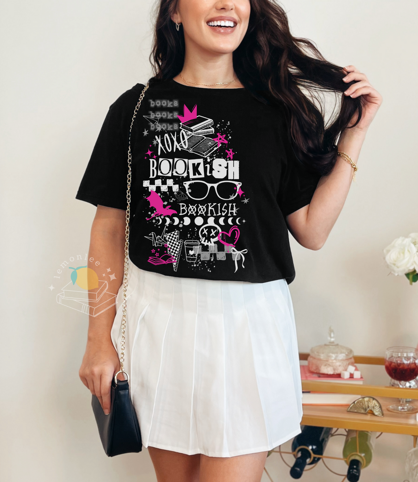 Bookish Punk Pink Crewneck Shirt