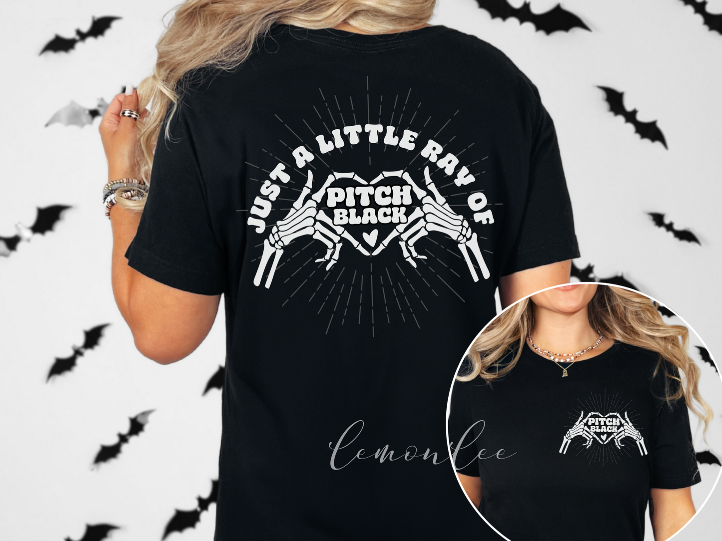 T-shirt ras du cou Just a Ray of Pitch Black
