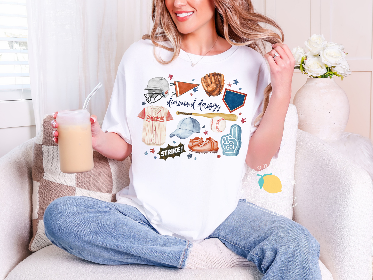 Diamond Dawgs Baseball Icons Comfort Colors Tee