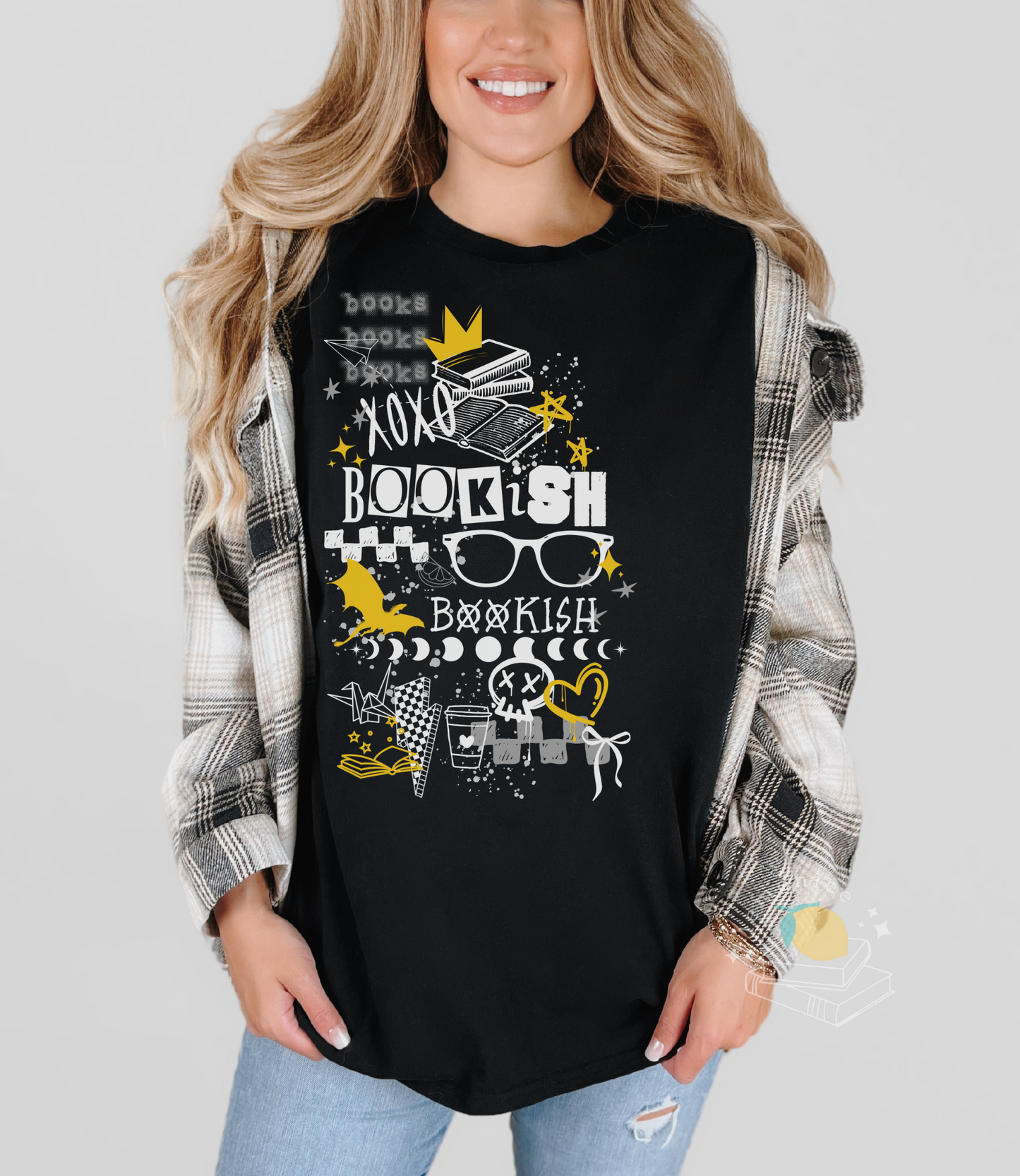 Bookish Punk Yellow Crewneck Shirt