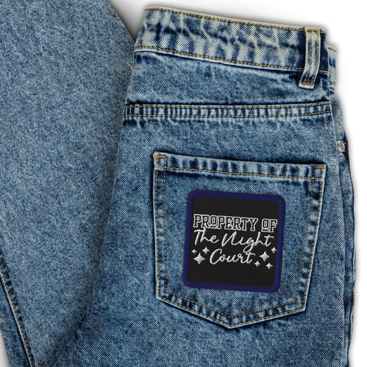 Property of The Night Court. Embroidered Iron-On 3" Square Patch