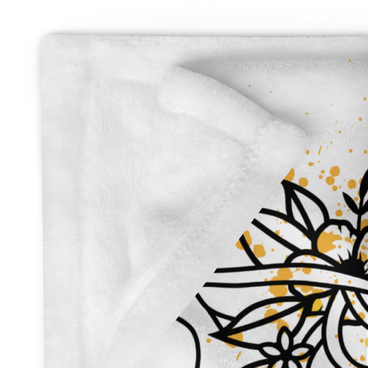 Minky Soft Throw Blanket - Skeleton Flowers