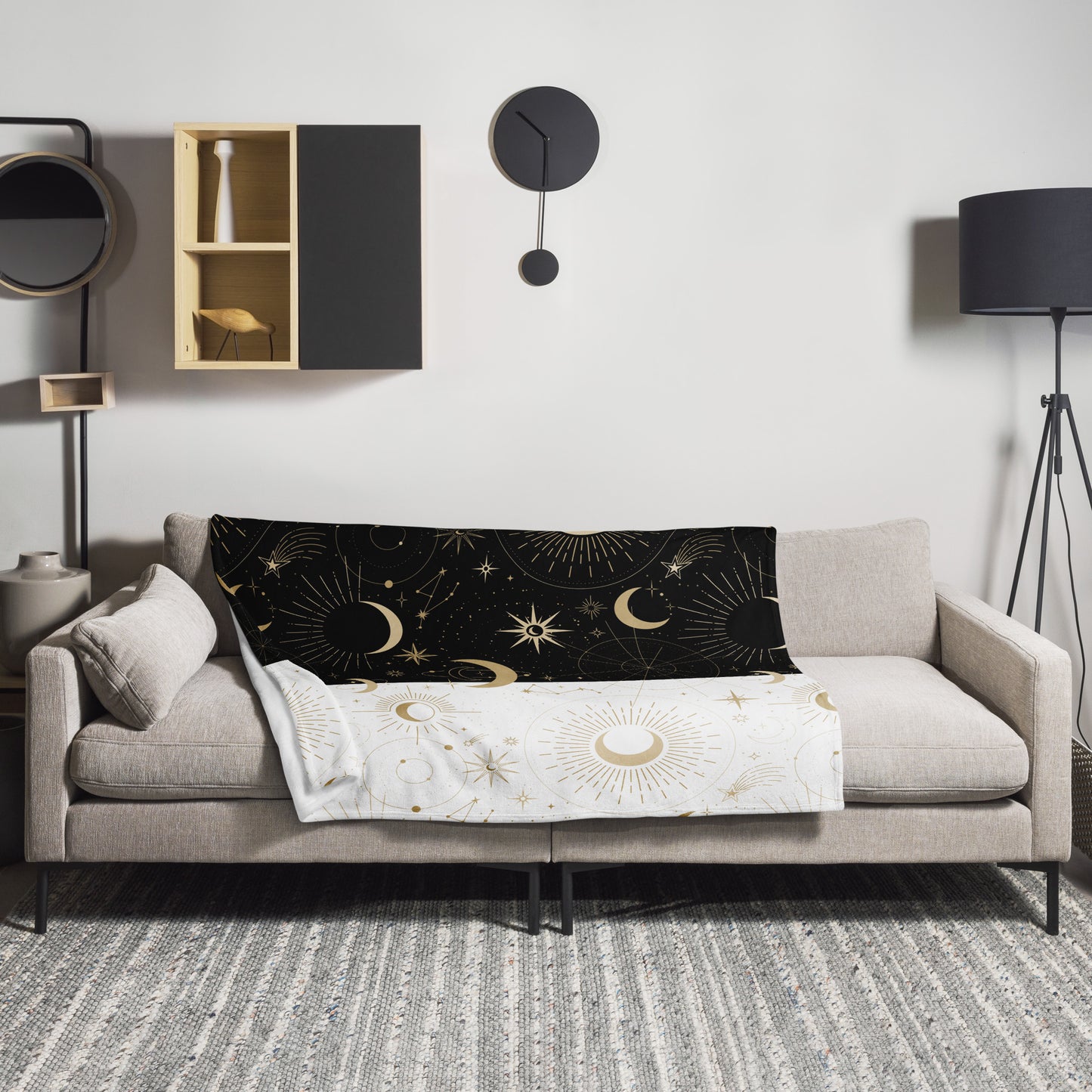 Minky Soft Throw Blanket - Night and Day