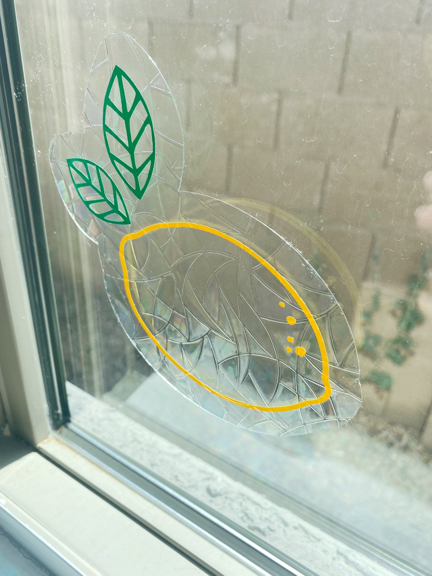 Lemon Sun Catcher Window Cling