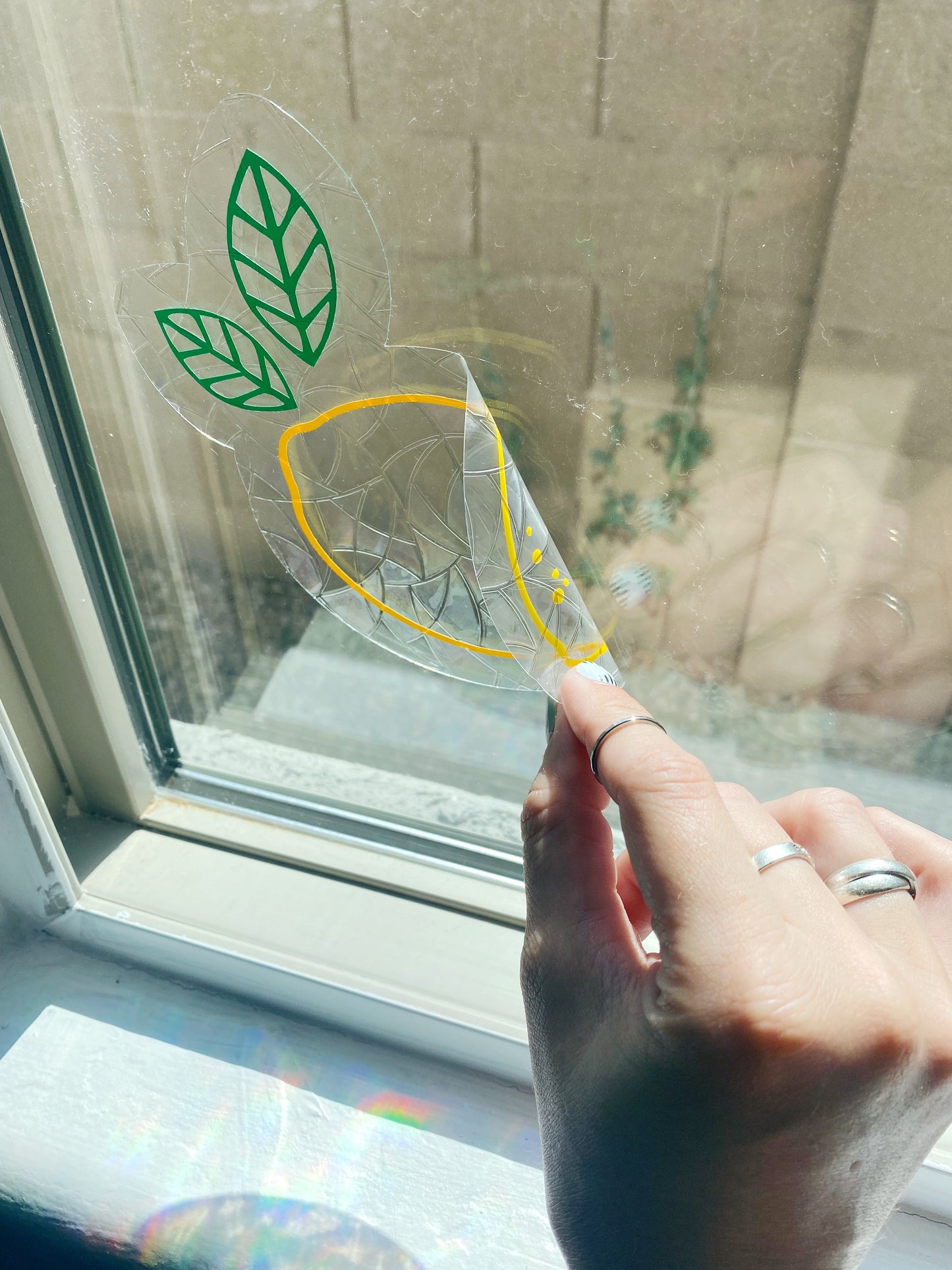 Lemon Sun Catcher Window Cling