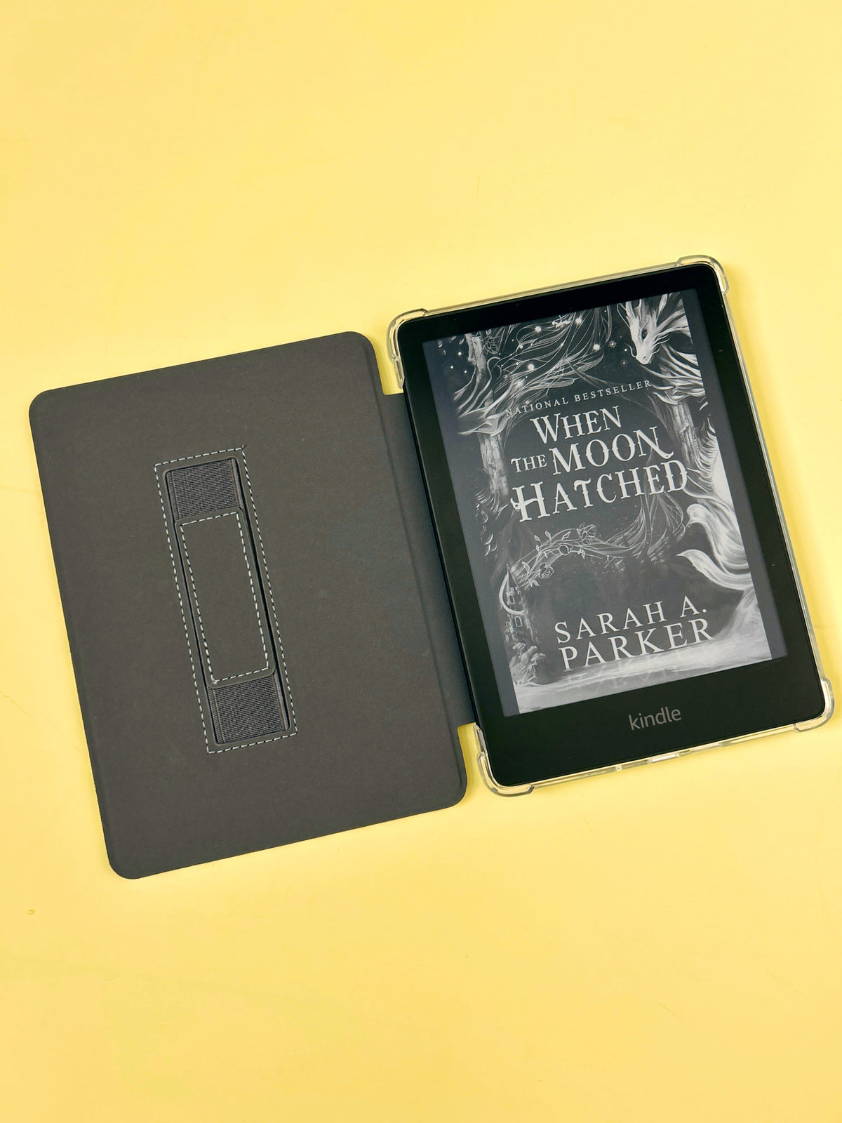 The Best of Both Kindle Case Cover with Clear Back and Cover Strap - Criss Cross - Kindle 6.8" Paperwhite