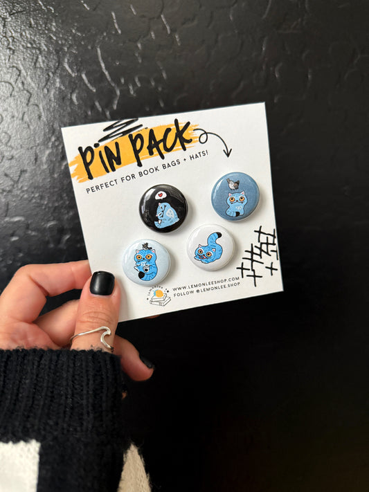 Button Pin Pack - Derpy Tiger Set