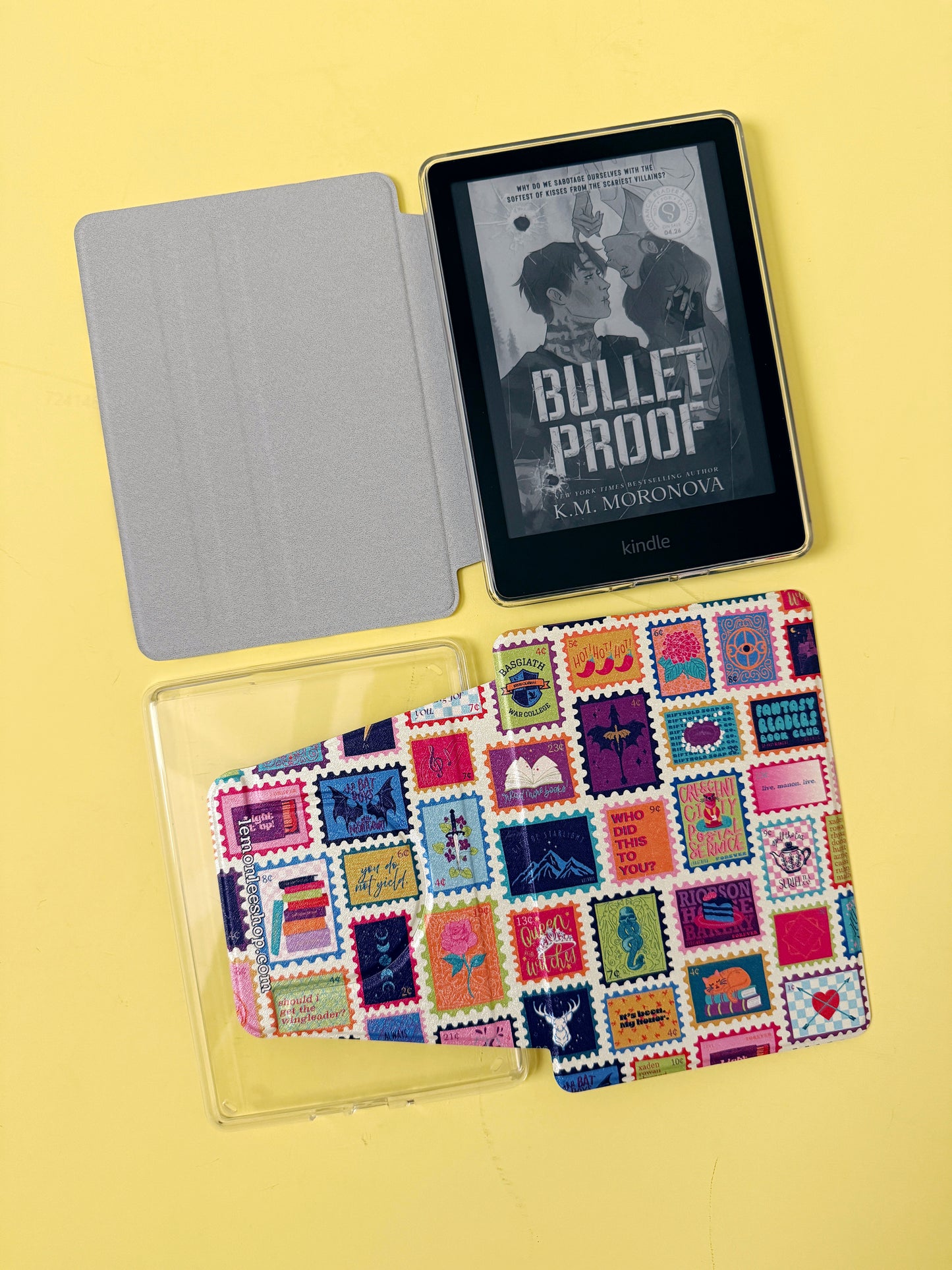 Why Choose Kindle Case with Detachable Cover + Clear Back - Fantasy Stamps - 11th + 12th Gen Paperwhite and Kindle Basic