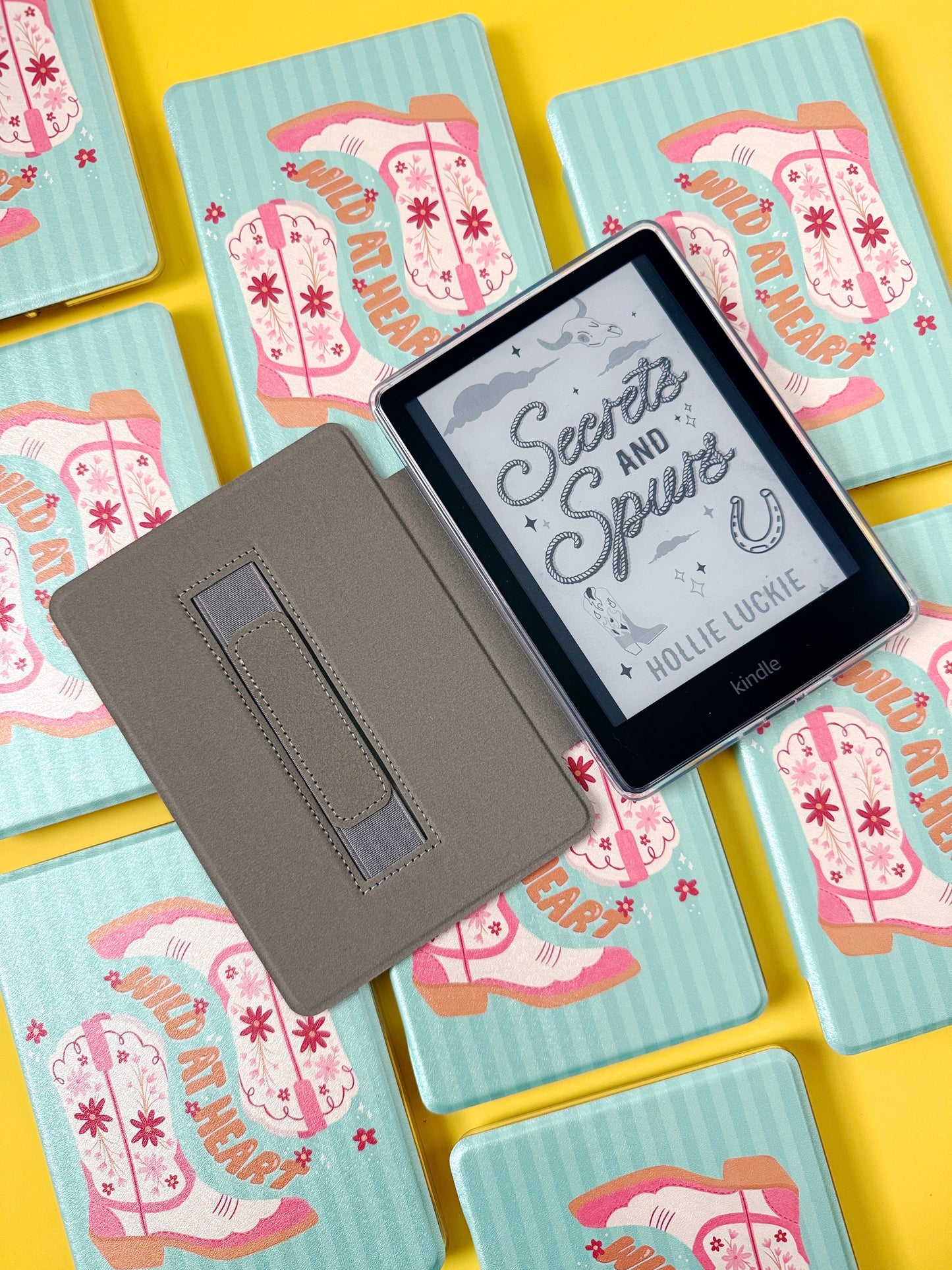 The Best of Both Kindle Case Cover with Clear Back and Cover Strap - Wild at Heart - 11th + 12th Gen Paperwhite and Kindle Basic