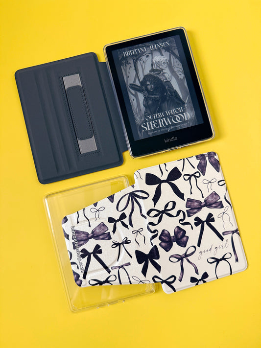Étui Kindle The Best of Both avec dos transparent et sangle de protection - Classic Checkers - Kindle 6,8" Paperwhite