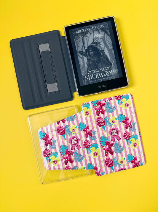 Étui Kindle The Best of Both avec dos transparent et sangle de protection - Classic Checkers - Kindle 6,8" Paperwhite