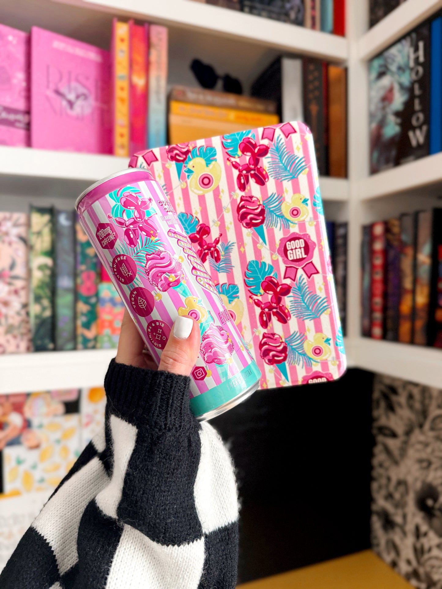 The Best of Both Kindle Case Cover with Clear Back and Cover Strap - Cotton Candy - 11th + 12th Gen Paperwhite and Kindle Basic