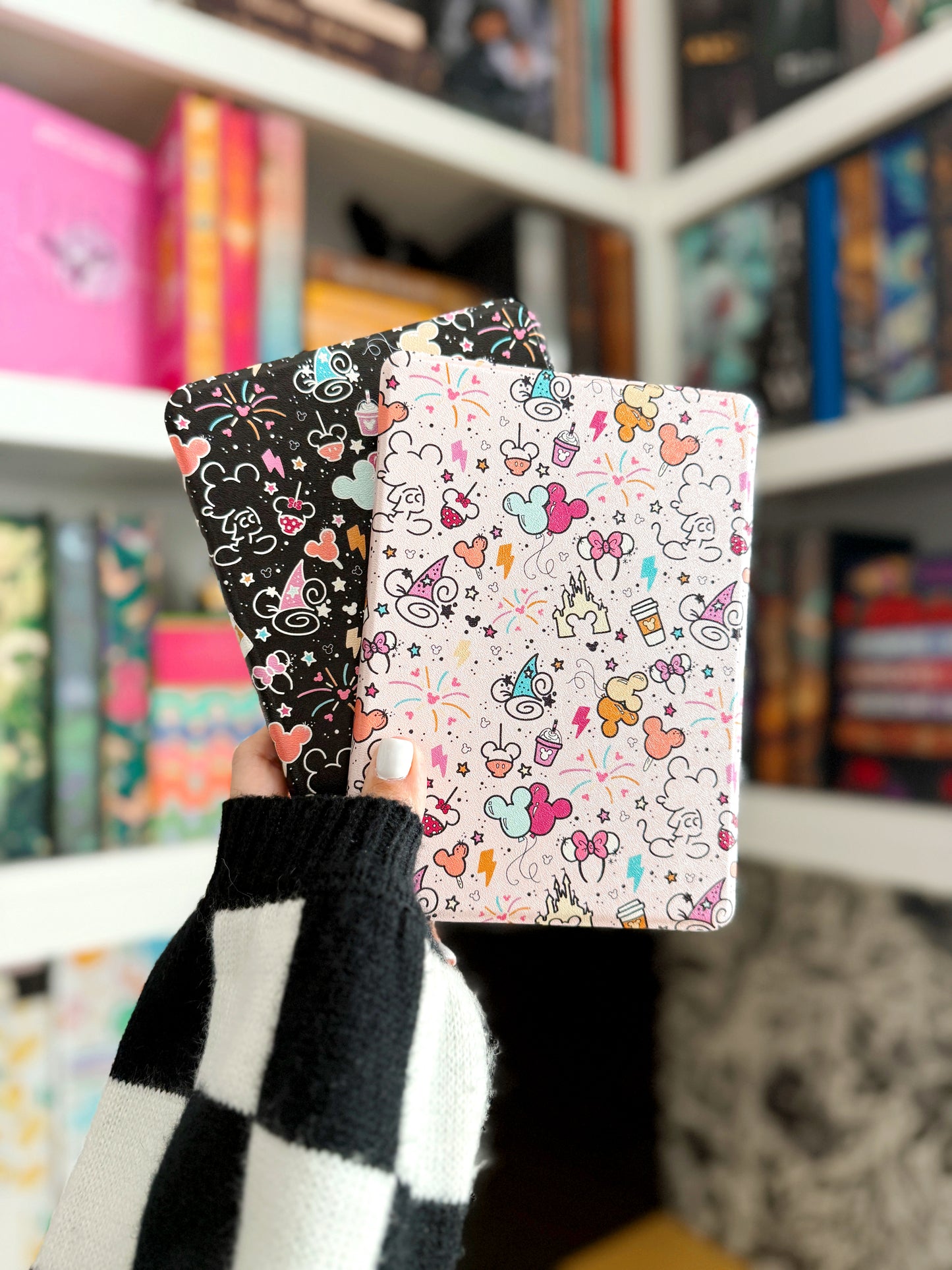 The Best of Both Kindle Case Cover with Clear Back and Cover Strap - PINK Magical Mouse - 11th + 12th Gen Paperwhite and Kindle Basic
