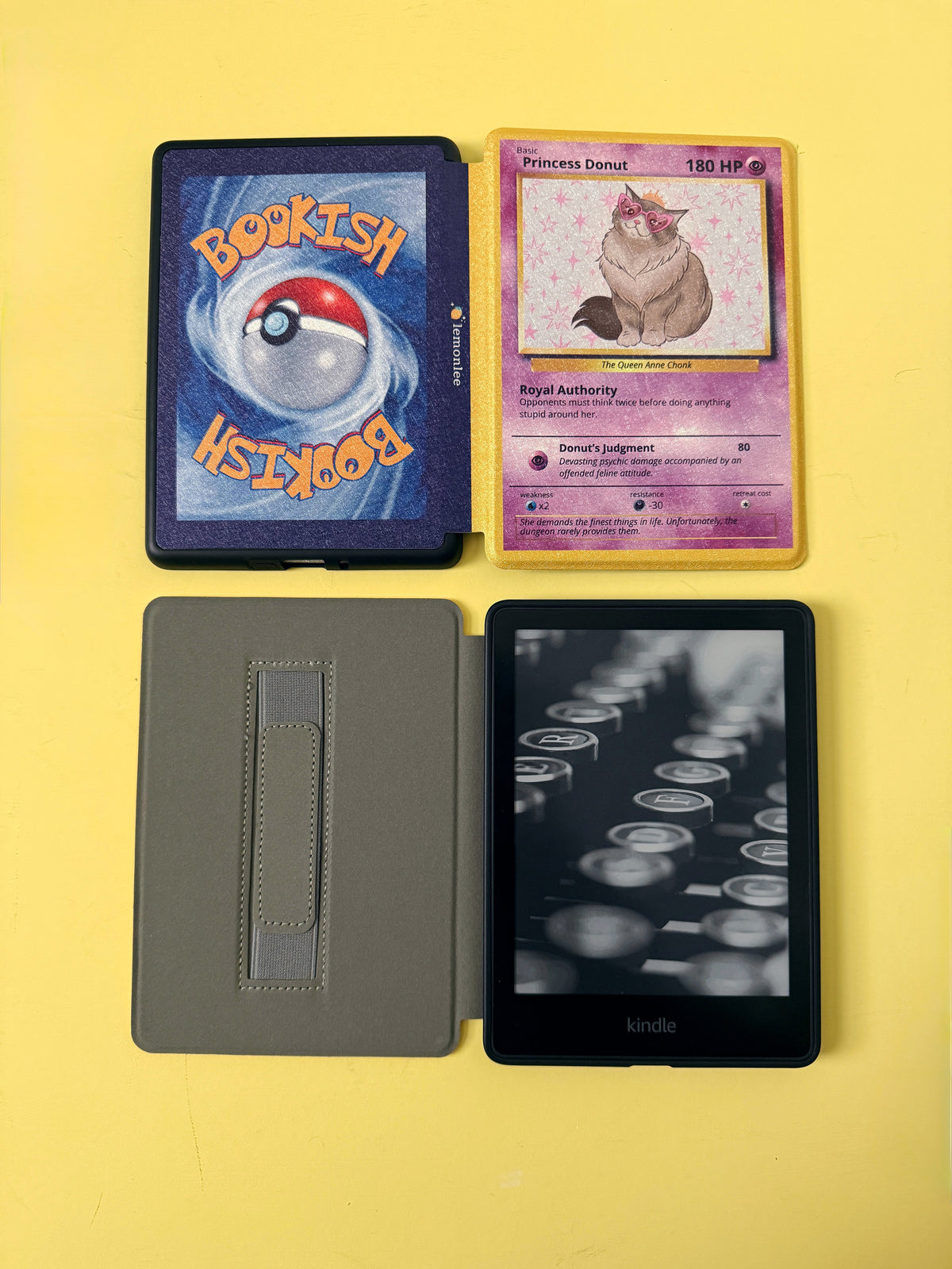 Kindle Case Cover for Kindle 11th + 12th Paperwhite or Kindle Basic - Princess Donut Trading Card