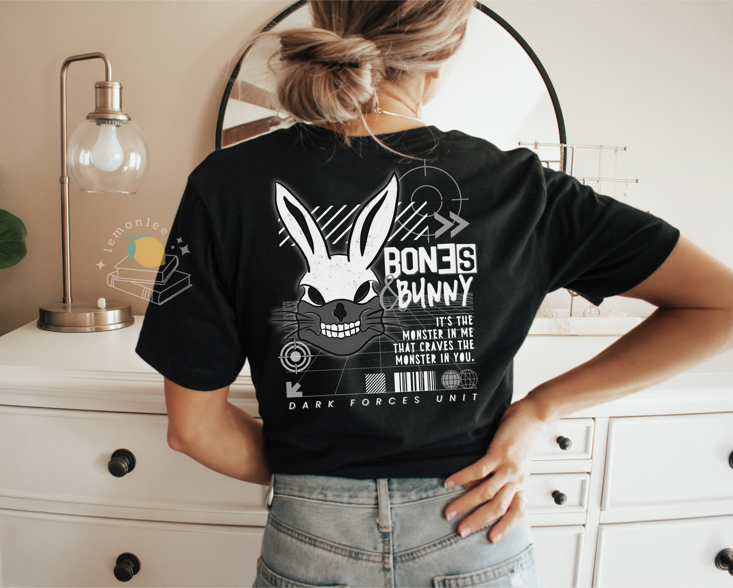 Leave Me Behind Inspired Bunny & Bones Bella + Canvas Soft Style Shirt