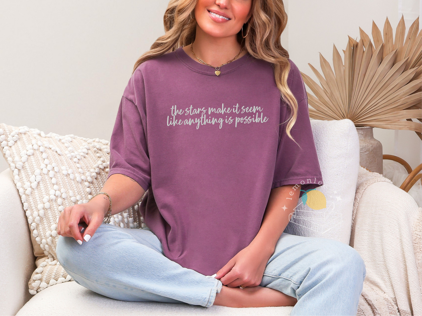 *Officially Licensed by Ashley Claire* Rise of Night Quote Embroidered Comfort Colors Tee