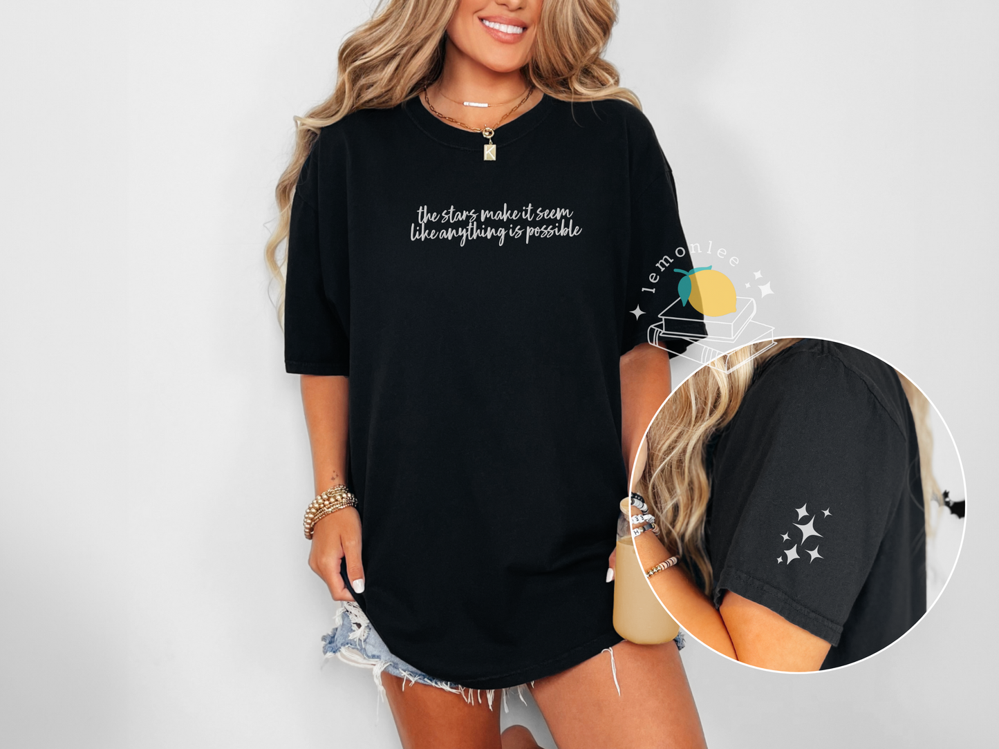 *Officially Licensed by Ashley Claire* Rise of Night Quote Embroidered Comfort Colors Tee