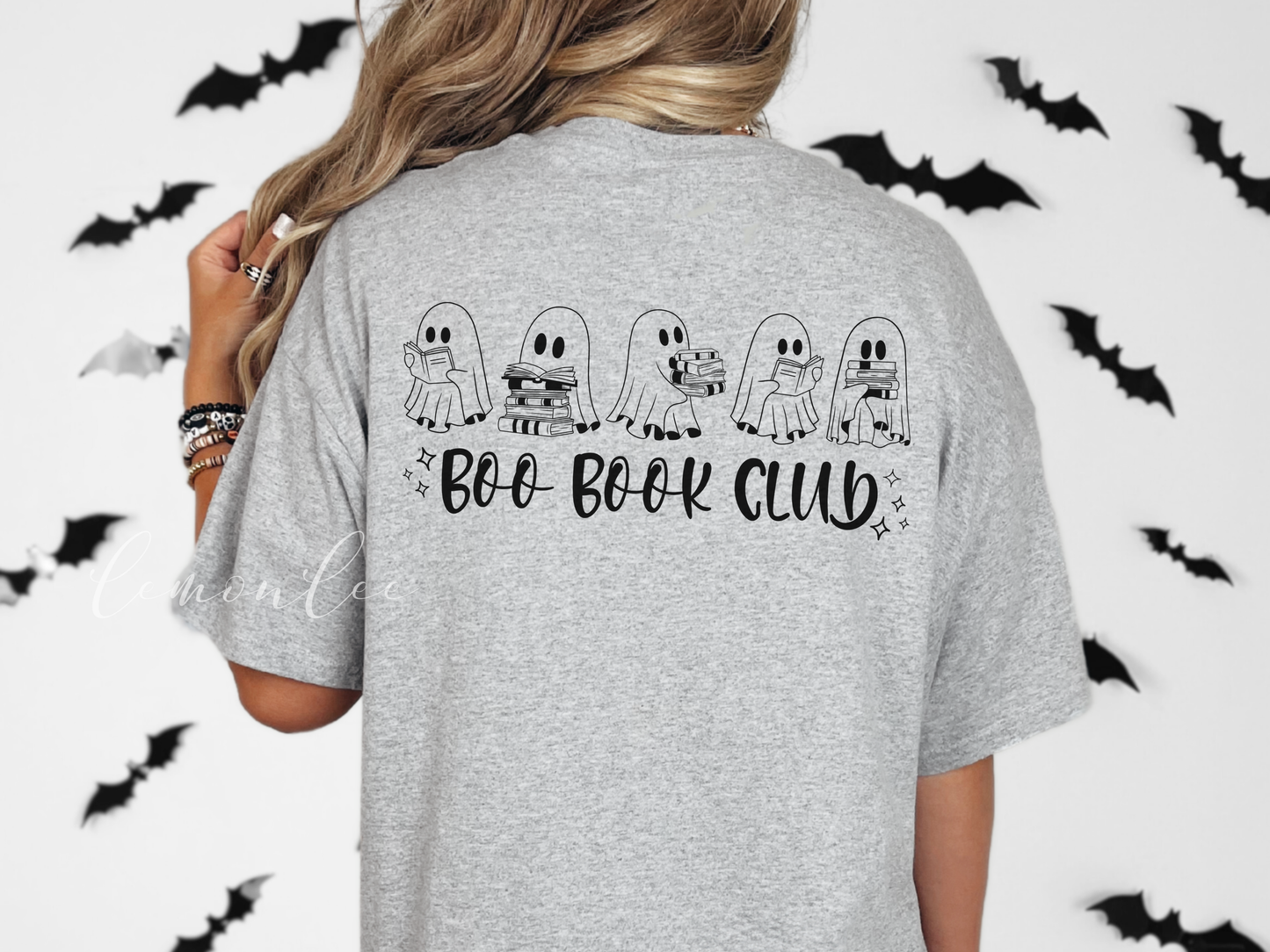 T-shirt ras du cou Boo Book Club - Chemises de couleur claire