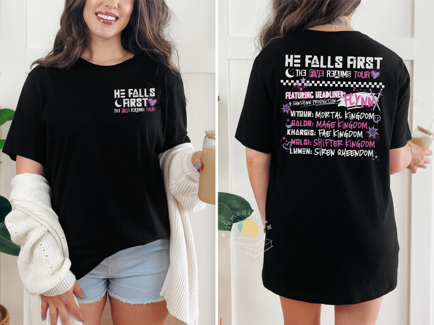 *Officially Licensed with Jenessa Ren* He Fell First Band Tour Crewneck Shirt