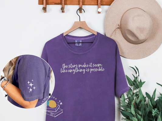 *Officially Licensed by Ashley Claire* Rise of Night Quote Embroidered Comfort Colors Tee