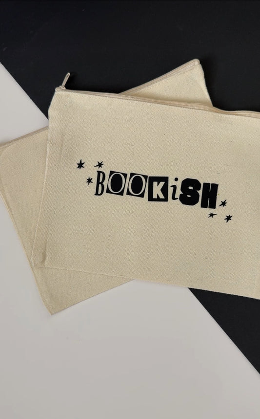Bookish Canvas Zipper Pouch
