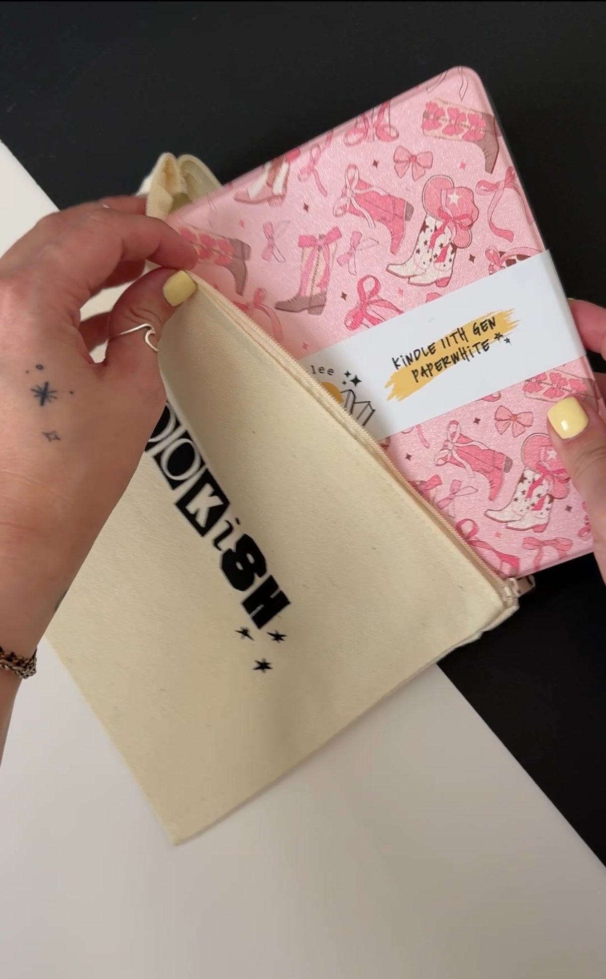 Death by TBR Canvas Zipper Pouch